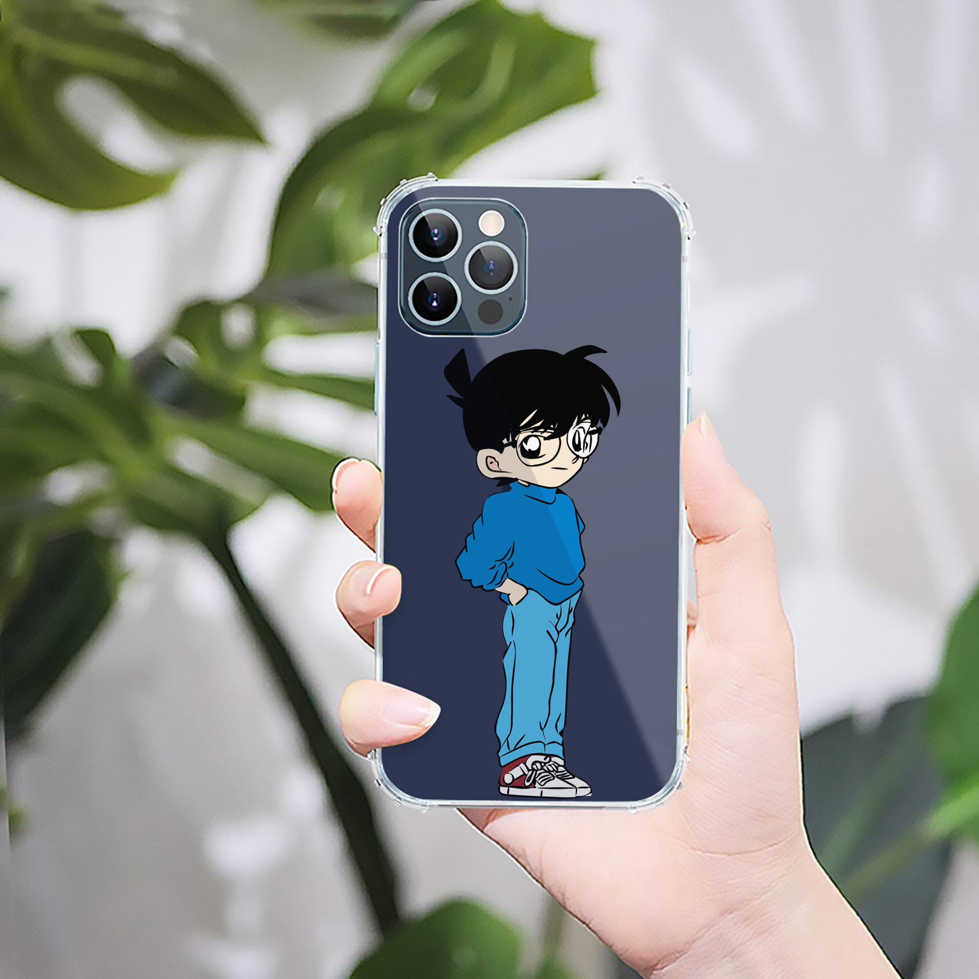 （画像用） 名探偵コナン 江戸川 コナン Detective Conan Conan Edogawa 【iPhone 12シリーズ対応】透明スマホケース（クリアソフトケース）